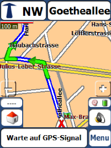 Berechnete Route wird angezeigt Routingsoftware 03