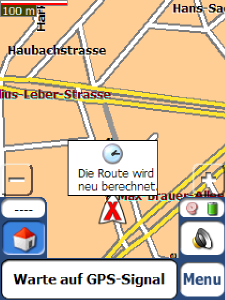 Eine neue Route wird berechnet Routingsoftware 02