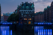 In the Speicherplatz at night