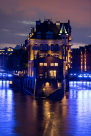 In the Speicherplatz at night