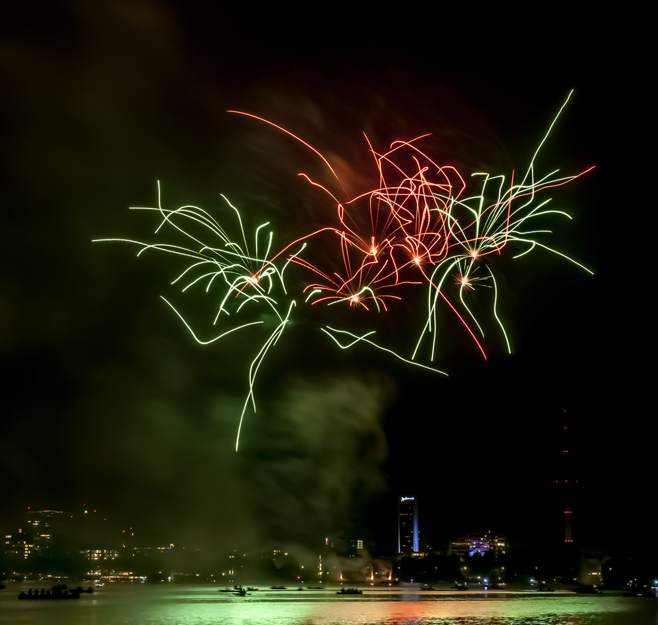 Fireworks from the Cherry Blossom Celebration Hamburg