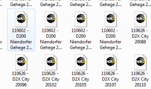 Ansicht Windows Explorer vor Installation des Codec Packs